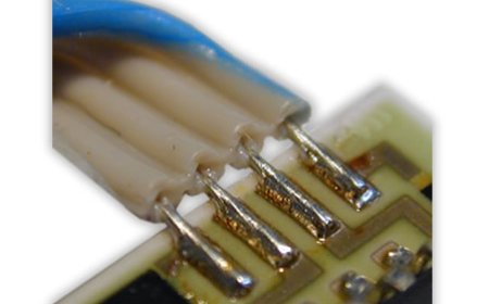 Bügellötung - Flachbandkabel auf Leiterplatte