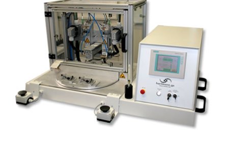 Bügellötsystem mit großem Drehteller - automatische Lötbügel - Reinigungseinheit - Touchpannel Bedienfeld