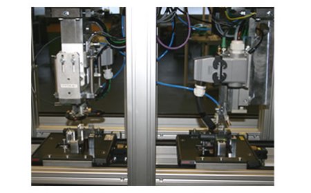 Heißverstemmanlage zur Integration in ein kundenseitig bestehendes Inlinesystem (z.B. Bosch TS) mit Werkstückträgern.